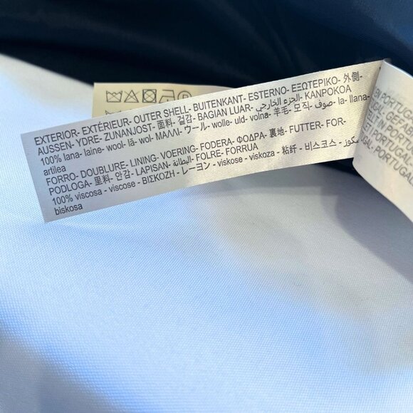 NWT MASSIMO DUTTI NAVY FRONT MARBLED OVERSIZED BUTTON PENCIL SKIRT - 6 - Picture 12 of 12